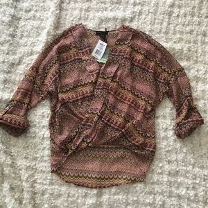 Sheer bohemian style top